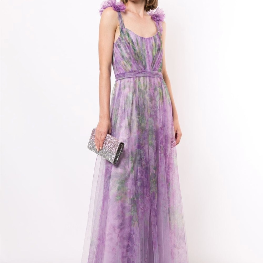Marchesa watercolor dress